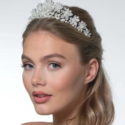 Poirier Leilani Statement Crystal Floral Hochzeitskrone* Abschlussball-haarbänder & Tiaras | Haarschmuck Aus Kristall