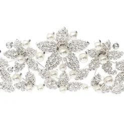 Poirier Leilani Statement Crystal Floral Hochzeitskrone* Abschlussball-haarbänder & Tiaras | Haarschmuck Aus Kristall