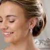 Lace & Favour Lila Zierliche Cubic Zirkonia Tropfenohrringe (Silber)* Geschenke Für Brautjungfern | Geschenke Für Die Braut
