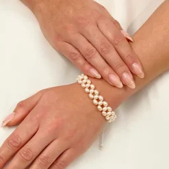 Lace & Favour Lileta Süßwasserperlen-Brautarmband* Perlen-hochzeitsschmuck | Silberner Hochzeitsschmuck