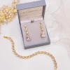 Lace & Favour Lilibeth Gold Cubic Zirkonia Tropfen-Ohrringe* Geschenke Für Die Braut | Kristall-hochzeitsschmuck