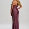 Linzi Jay Stretch-Satin-Abschlussballkleid mit Krawatte vorne* Linzi Jay Prom Dresses