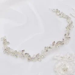 Twilight Designs Lucille Kristall und Diamanten Hochzeit Haarsträhne* Abschlussball-haarbänder & Tiaras | Haarschmuck Aus Kristall