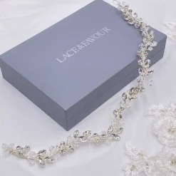 Twilight Designs Lucille Kristall und Diamanten Hochzeit Haarsträhne* Abschlussball-haarbänder & Tiaras | Haarschmuck Aus Kristall