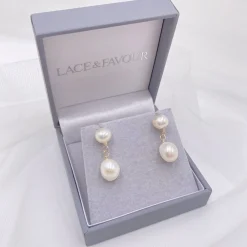 Lace & Favour Luisa Süßwasserperlen-Tropfen-Ohrringe* Geschenke Für Die Braut | Perlen-hochzeitsschmuck