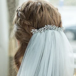 Lace & Favour Luna Silber Kleiner Kristall verschönert Hochzeits-Haarkamm* Abschlussball Haarspangen & Kämme | Geschenke Für Brautjungfern