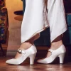 Rainbow Club Madeline von | Färbbar Elfenbein Satin Mary Jane Hochzeit Schuhe* Hochzeitsschuhe | Hochhackige Schuhe