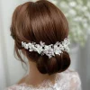 Beads & Beyond Marianna Elfenbein Blumen und Spitze Brautkopfstück* Silberne Haar-accessoires | Hochzeit Kopfbedeckungen