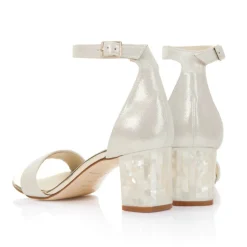 Freya Rose Martene Midi Champagner Wildleder Mutter der Perle Blockabsatz Sandalen* Schuhe Für Hochzeitsgäste | Schuhe Für Die Mutter Der Braut