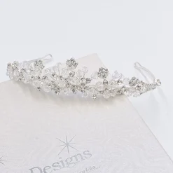 Twilight Designs Matilda Diamante Blätter und Kristall Hochzeit Tiara* Abschlussball-haarbänder & Tiaras | Haarschmuck Aus Kristall