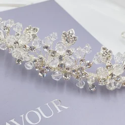 Twilight Designs Matilda Diamante Blätter und Kristall Hochzeit Tiara* Abschlussball-haarbänder & Tiaras | Haarschmuck Aus Kristall