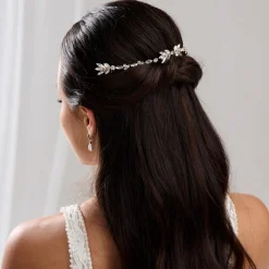 Lace & Favour Melody Gold Drapierte Kristall Hochzeit Kopfstück* Abschlussball Haarspangen & Kämme | Haarschmuck Aus Kristall