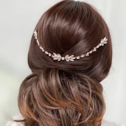 Lace & Favour Melody Gold Drapierte Kristall Hochzeit Kopfstück* Abschlussball Haarspangen & Kämme | Haarschmuck Aus Kristall