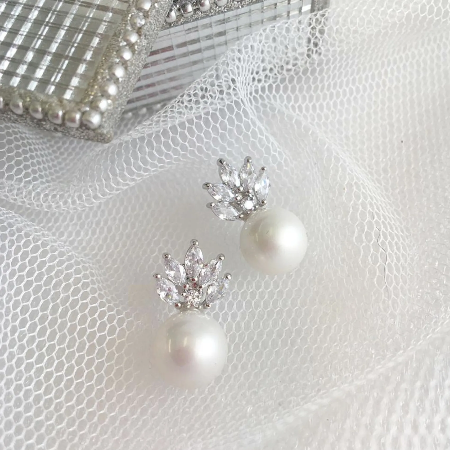 Lace & Favour Mila Perlen Ohrstecker Hochzeit Ohrringe* Geschenke Für Brautjungfern | Vintage Hochzeitsschmuck