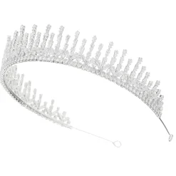 Lace & Favour Millennium Cubic Zirkonia Kristall Hochzeit Tiara* Haarschmuck Aus Kristall | Silberne Haar-accessoires