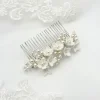 Beads & Beyond Mirabelle Elfenbein Keramik Blume und Perle Hochzeit Haarkamm* Perlen-haarschmuck | Silberne Haar-accessoires