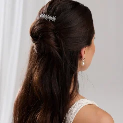Lace & Favour Mondblume Floral zierlich Kristall Hochzeit Haar Kamm* Abschlussball Haarspangen & Kämme | Geschenke Für Blumenmädchen