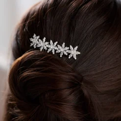 Lace & Favour Mondblume Floral zierlich Kristall Hochzeit Haar Kamm* Abschlussball Haarspangen & Kämme | Geschenke Für Blumenmädchen