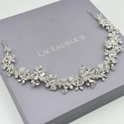Twilight Designs Nadine Floral Kristall und Diamanten Haarschleife* Abschlussball-haarbänder & Tiaras | Haarschmuck Aus Kristall