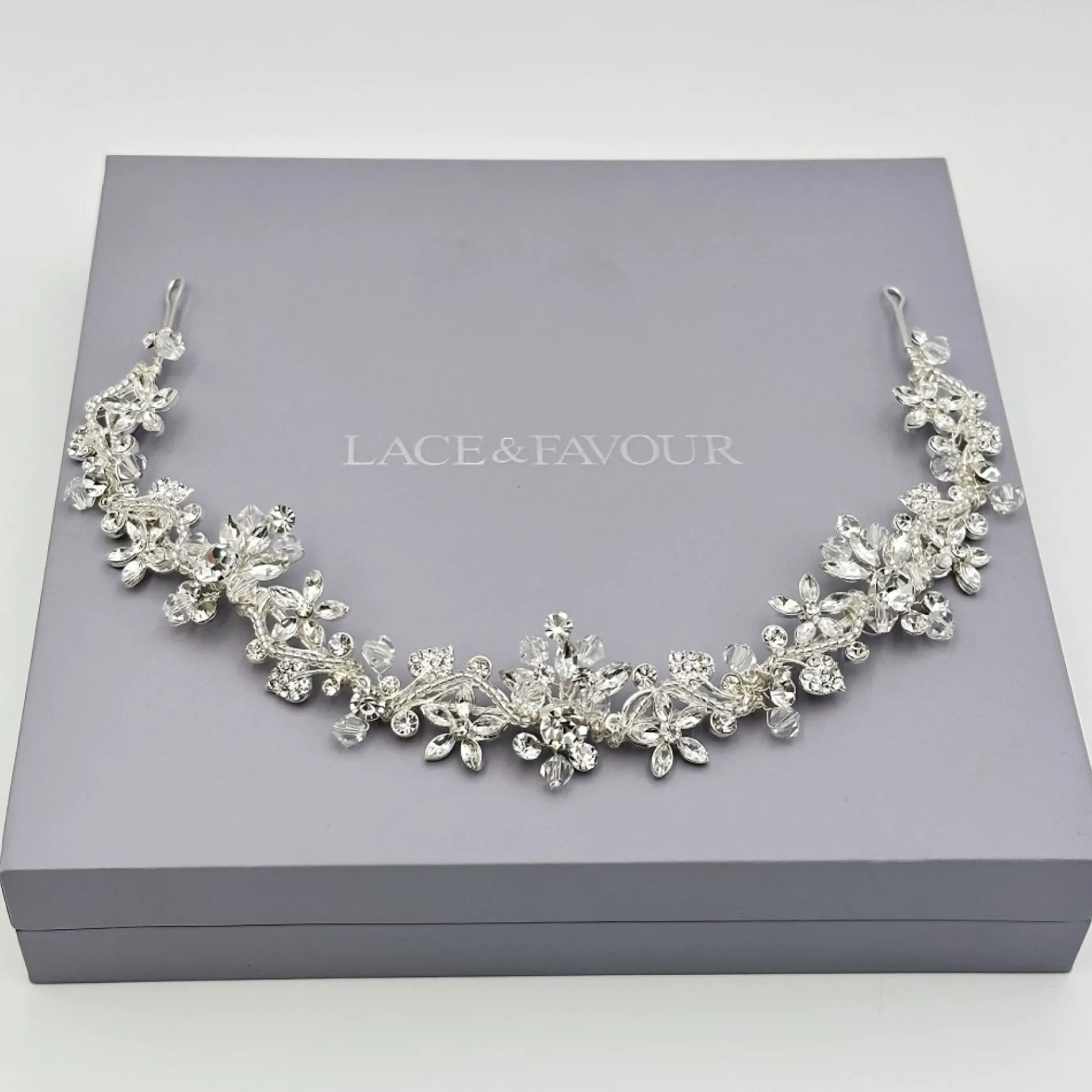 Twilight Designs Nadine Floral Kristall und Diamanten Haarschleife* Abschlussball-haarbänder & Tiaras | Haarschmuck Aus Kristall