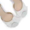 Perfect Bridal Naomi Ivory Square Toe Mid Heel Sandalen mit Perlenschleife* Hochzeitsschuhe | Schleife Hochzeitsschuhe