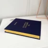 Blush & Gold Navy Baumwolle Leinen Hochzeit Planer Buch mit vergoldeten Kanten* Wedding Planner Bücher | Verlobungsgeschenke