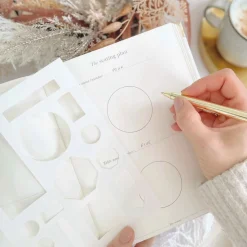 Blush & Gold Navy Baumwolle Leinen Hochzeit Planer Buch mit vergoldeten Kanten* Wedding Planner Bücher | Verlobungsgeschenke