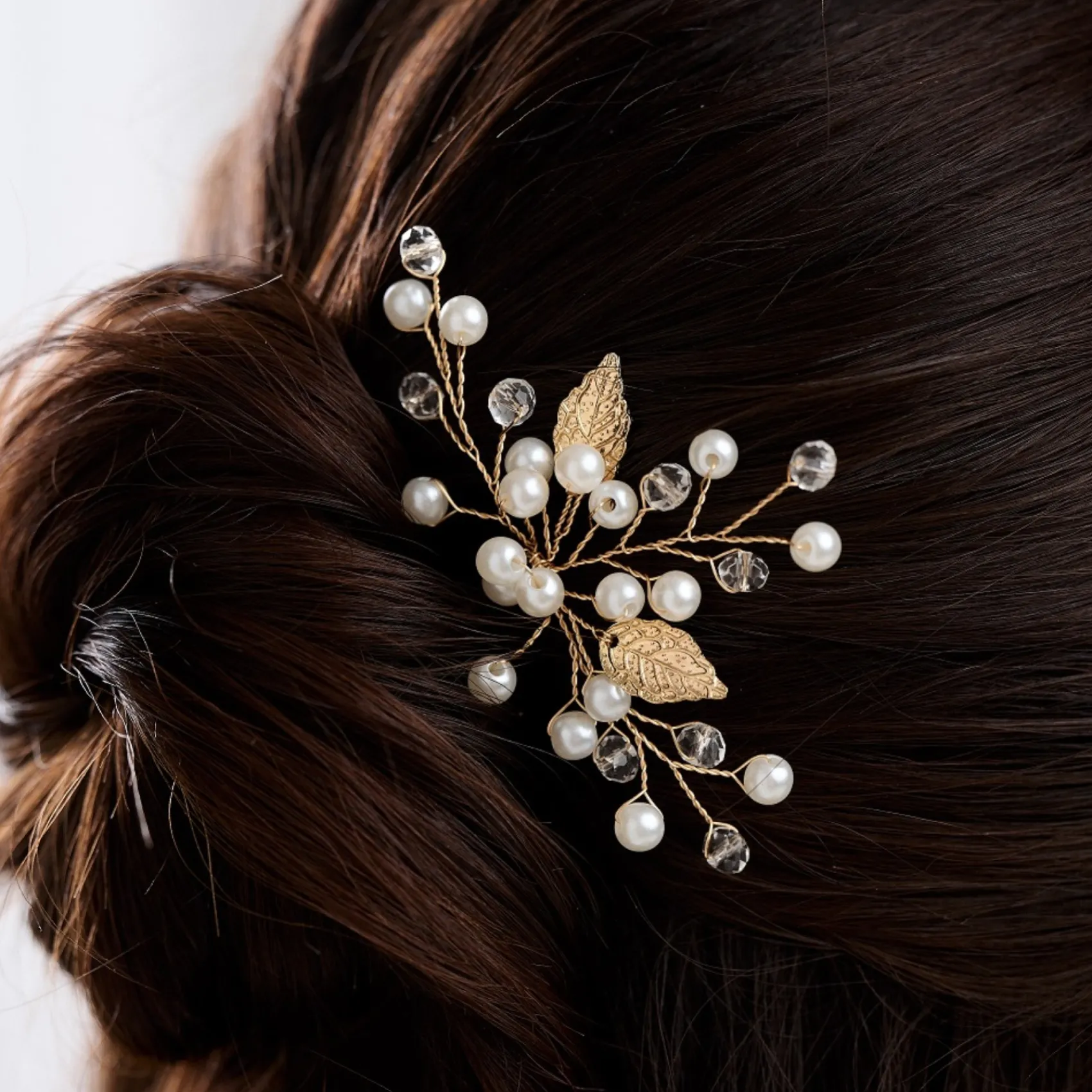 Lace & Favour Oktober Gold Blätter und Perle Hochzeit Haarnadel* Geschenke Für Brautjungfern | Geschenke Für Die Braut