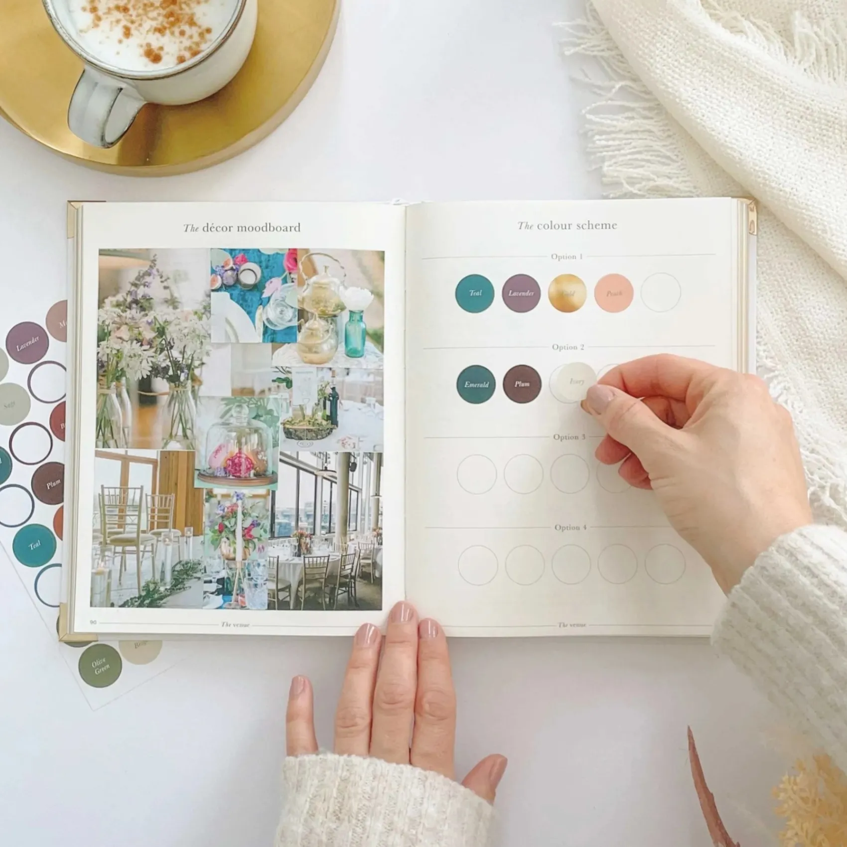 Blush & Gold Olive Leaves Luxury Wedding Planner Buch* Wedding Planner Bücher | Verlobungsgeschenke
