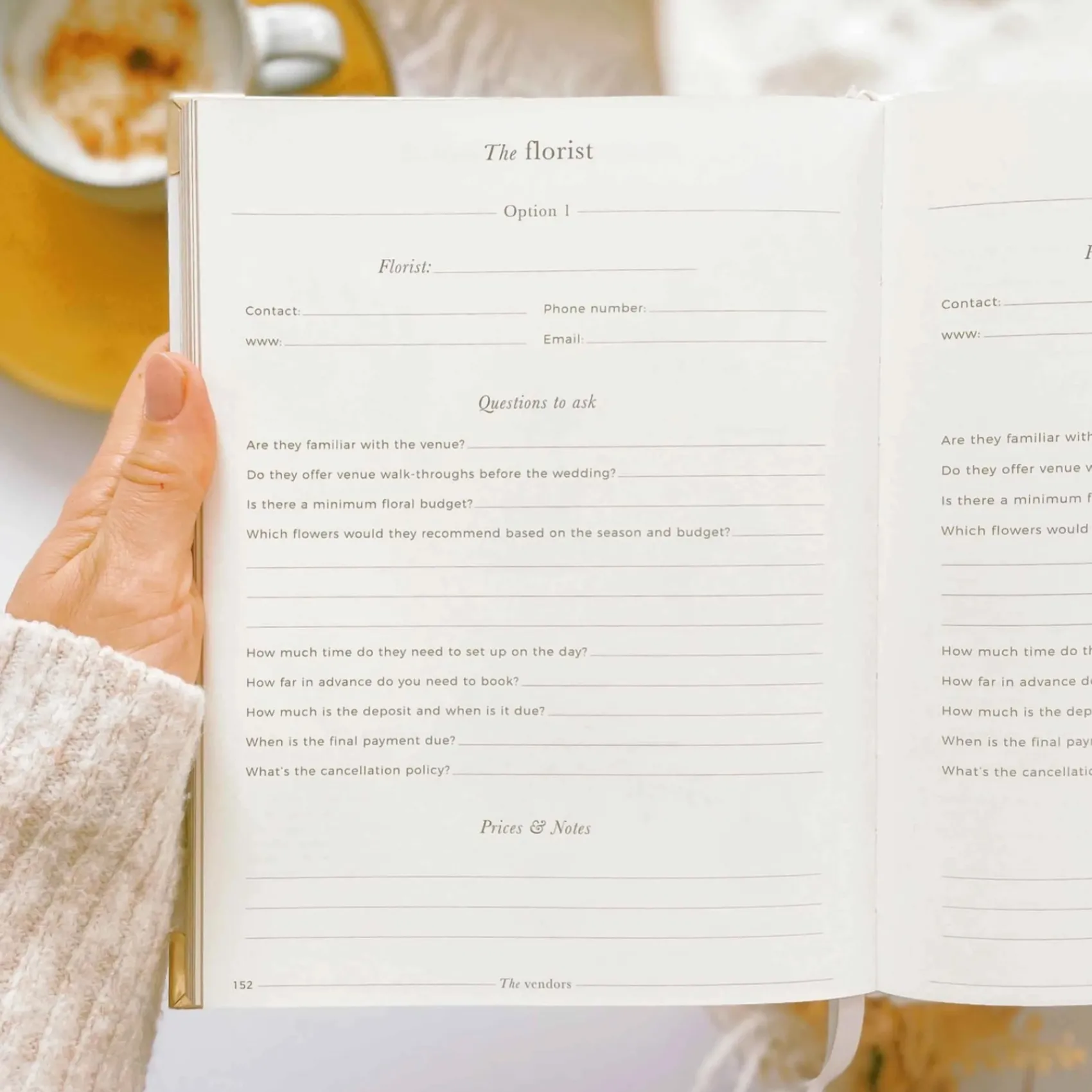Blush & Gold Olive Leaves Luxury Wedding Planner Buch* Wedding Planner Bücher | Verlobungsgeschenke