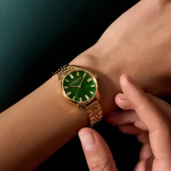 Olivia Burton Art Deco Armbanduhr 30mm Smaragd und Gold* Olivia Burton Uhren | Uhren Für Bräute