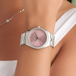 Olivia Burton Bejewelled 34mm Mellow Rose und Silber Armbanduhr* Olivia Burton Uhren | Geschenke Für Die Mutter Des Bräutigams