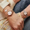 Olivia Burton Floral 30mm Weiß und Rose Gold Mesh Uhr* Olivia Burton Uhren | Geschenke Für Die Braut