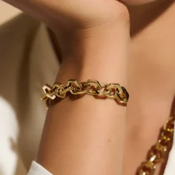 Olivia Burton Goldgliederarmband mit Wabenmuster*Damen Damenschmuck | Flitterwochengeschenke