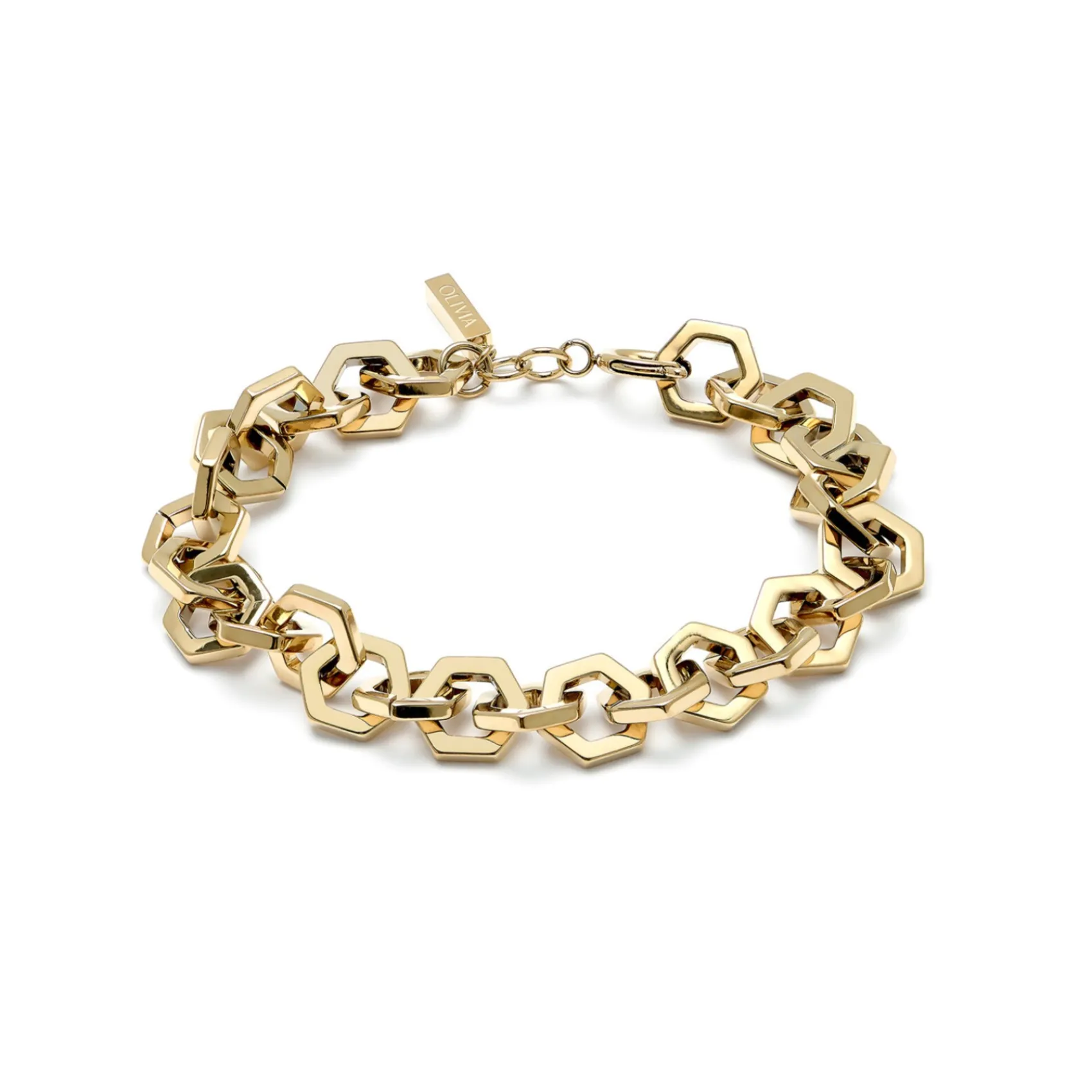 Olivia Burton Goldgliederarmband mit Wabenmuster*Damen Damenschmuck | Flitterwochengeschenke