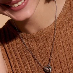 Olivia Burton Knoten-Herz-Silber-Anhänger-Halskette*Damen Damenschmuck | Verlobungsgeschenke
