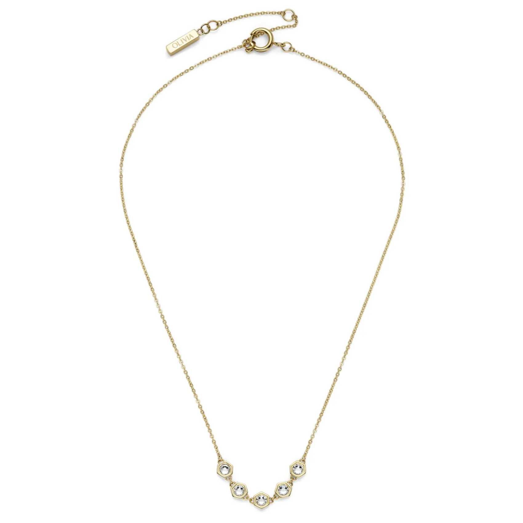 Olivia Burton Kristall-Honigwaben-Halskette mit Goldauflage*Damen Damenschmuck | Flitterwochengeschenke