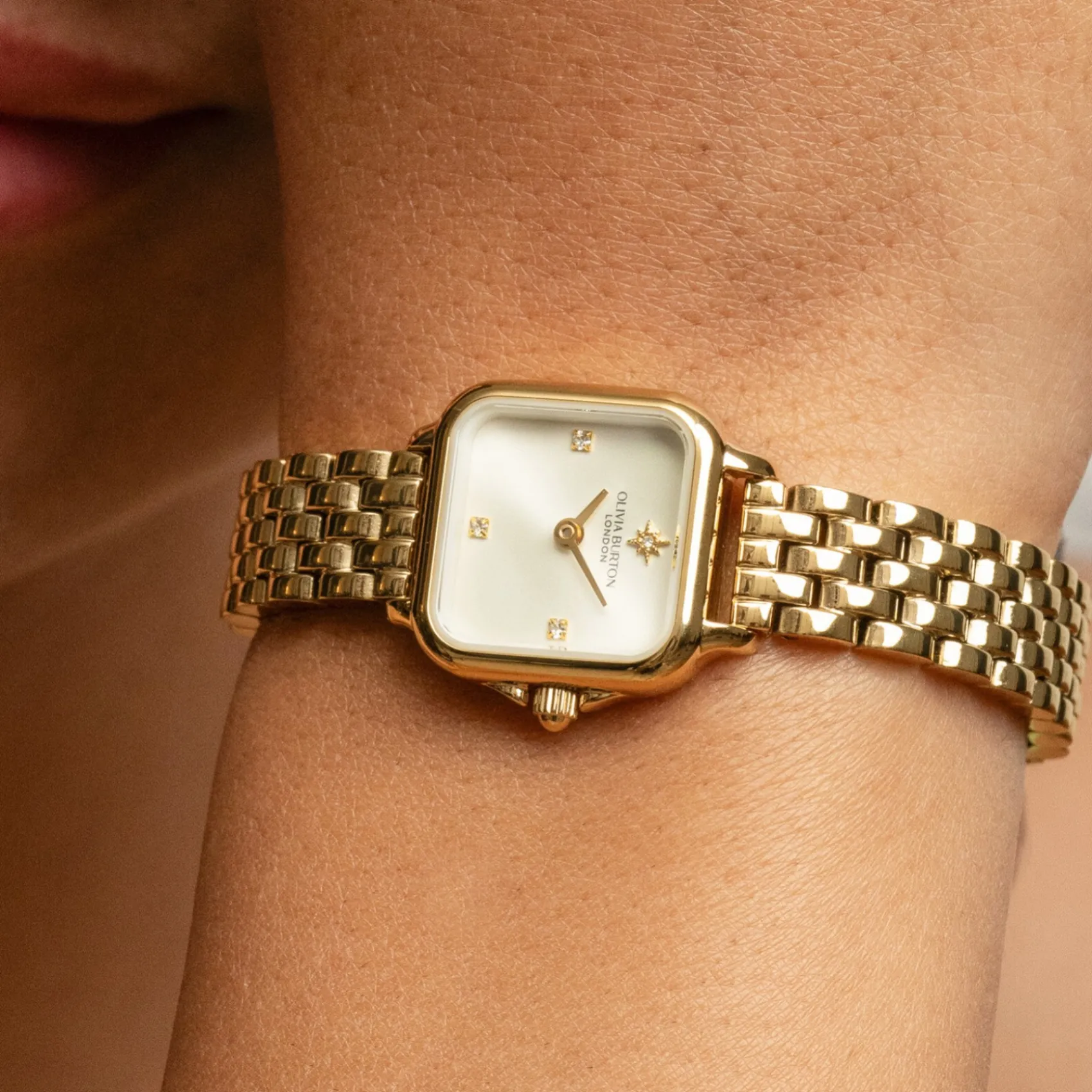 Olivia Burton Mini Grosvenor 20mm Armbanduhr in Elfenbein und Gold* Olivia Burton Uhren | Geschenke Für Die Mutter Des Bräutigams