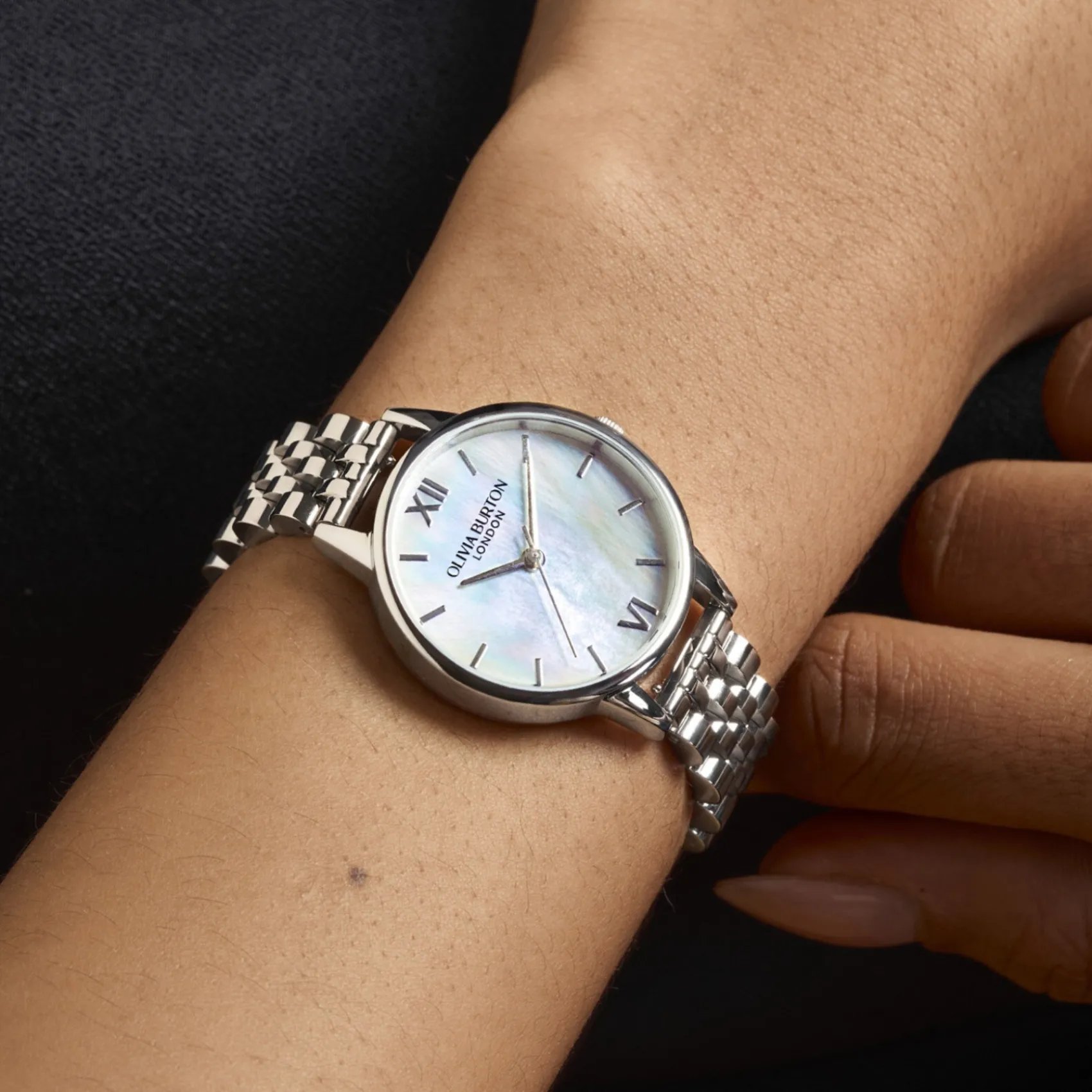 Olivia Burton Perlmutt 30mm Silber Armbanduhr* Olivia Burton Uhren | Geschenke Für Die Braut