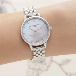 Olivia Burton Perlmutt 30mm Silber Armbanduhr* Olivia Burton Uhren | Geschenke Für Die Braut