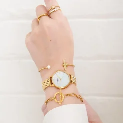 Olivia Burton Perlmutt 30mm Goldarmbanduhr* Olivia Burton Uhren | Geschenke Für Die Braut