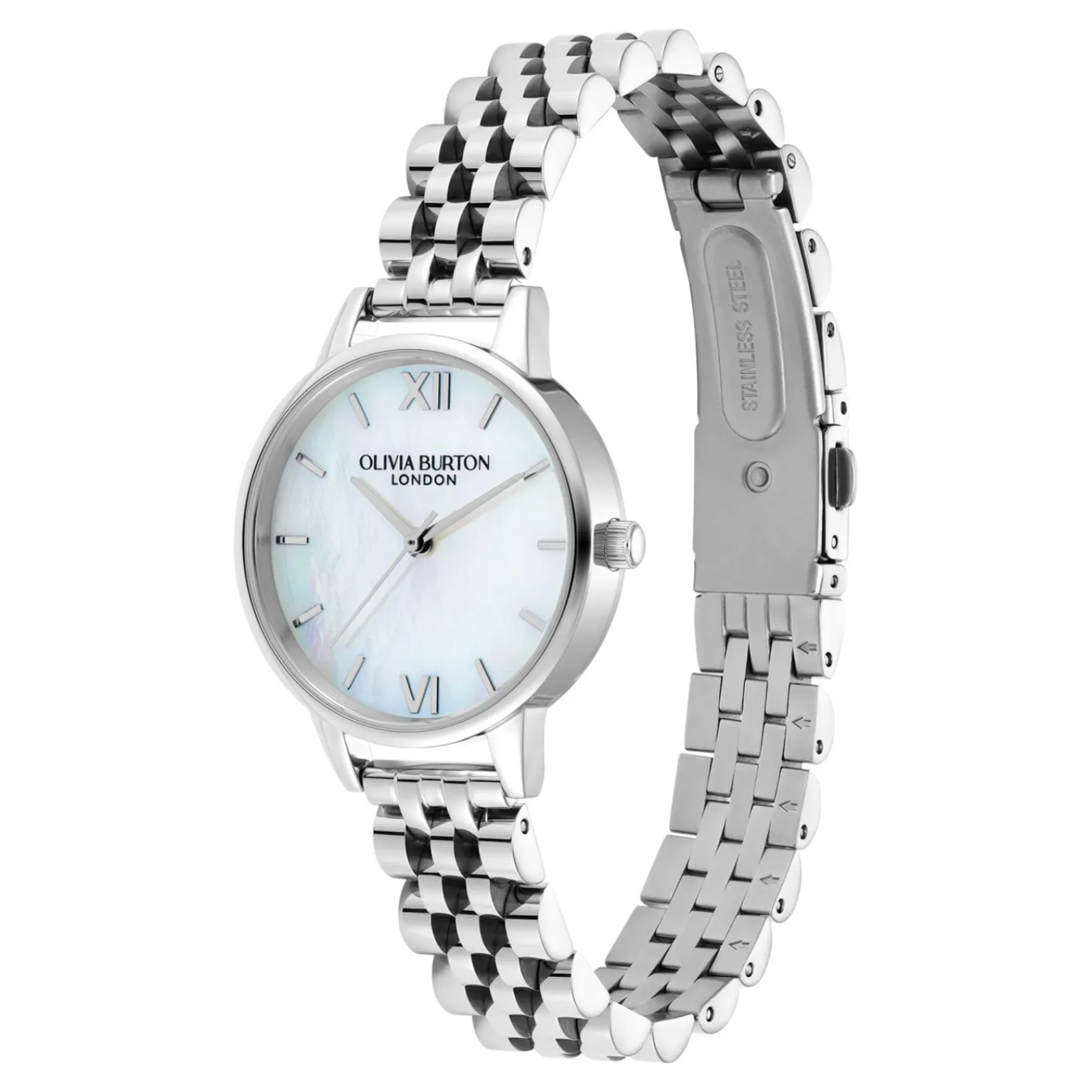 Olivia Burton Perlmutt 30mm Silber Armbanduhr* Olivia Burton Uhren | Geschenke Für Die Braut