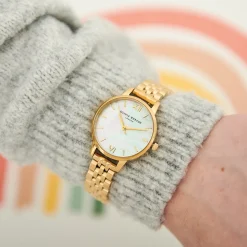Olivia Burton Perlmutt 30mm Goldarmbanduhr* Olivia Burton Uhren | Geschenke Für Die Braut