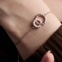 Olivia Burton Rose Gold Perle Interlink Dainty Chain Armband*Damen Damenschmuck | Geschenke Für Brautjungfern