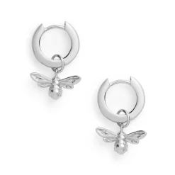 Olivia Burton Silberne Biene Huggie Hoop-Ohrringe*Damen Damenschmuck | Geschenke Für Die Braut