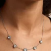 Olivia Burton Tudor Rose Silberfarbene Halskette*Damen Damenschmuck | Silberner Hochzeitsschmuck