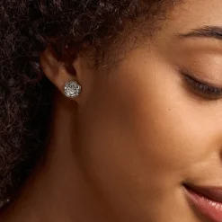 Olivia Burton Tudor Rose Silberfarbene Ohrstecker*Damen Damenschmuck | Geschenke Für Brautjungfern
