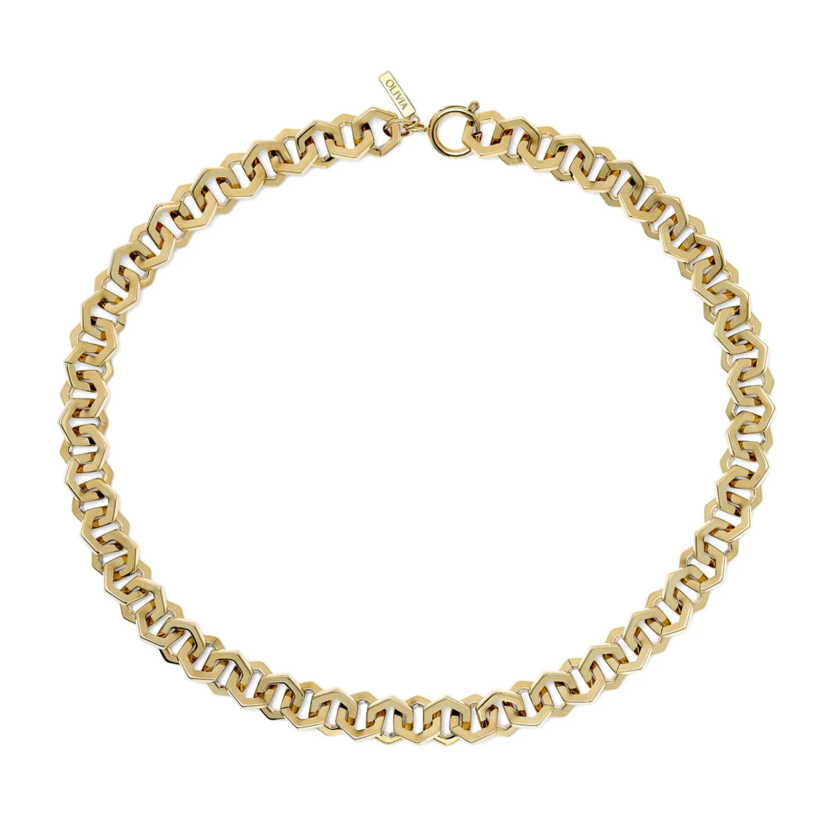 Olivia Burton Wabenförmige Gold-Glieder-Halskette*Damen Damenschmuck | Flitterwochengeschenke