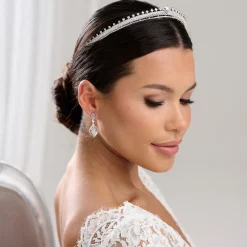 Lace & Favour Olympia Vintage inspirierte niedrige Kristall-Braut Tiara* Vintage-kopfbedeckungen | Haarschmuck Aus Kristall