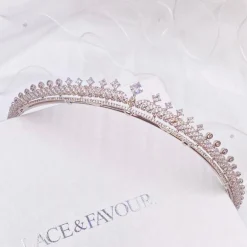 Lace & Favour Olympia Vintage inspirierte niedrige Kristall-Braut Tiara* Vintage-kopfbedeckungen | Haarschmuck Aus Kristall